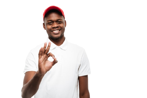 Personne faisant le geste OK, symbolisant la réussite digitale avec Ebmyh Service